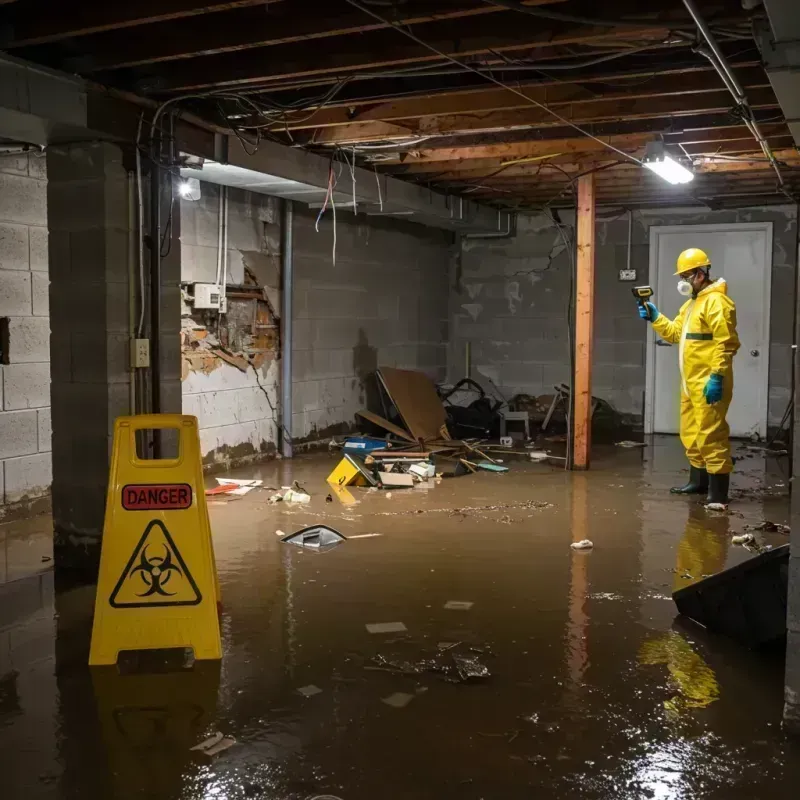 Flooded Basement Electrical Hazard in Spencer County, KY Property