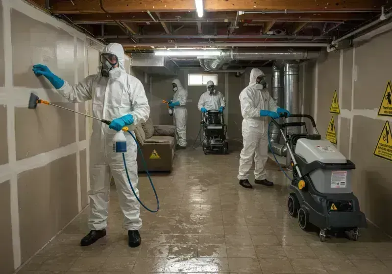 Basement Moisture Removal and Structural Drying process in Spencer County, KY